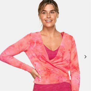 {Outdoor Voices}: Tissue Weave Wrap Top / Pink / M